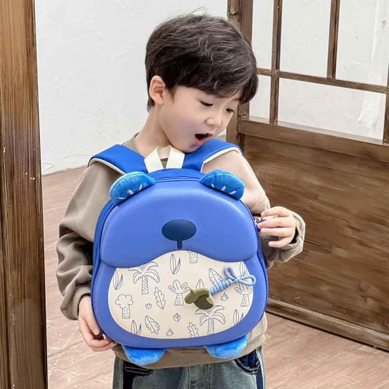 Cute Bear-Shaped Kids Backpack with Large Capacity and Lightweight Design for Preschool and Primary School