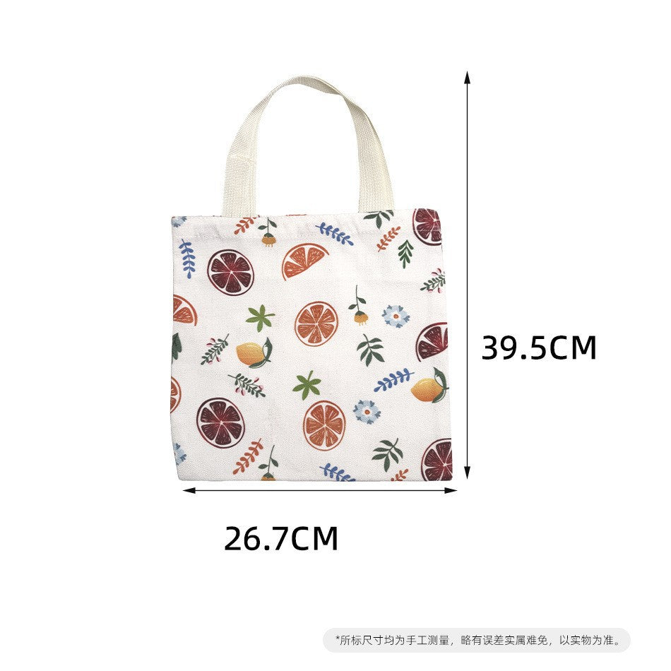 Striped Canvas Tote Bag with Custom Embroidery for Daily Use and Commuting
