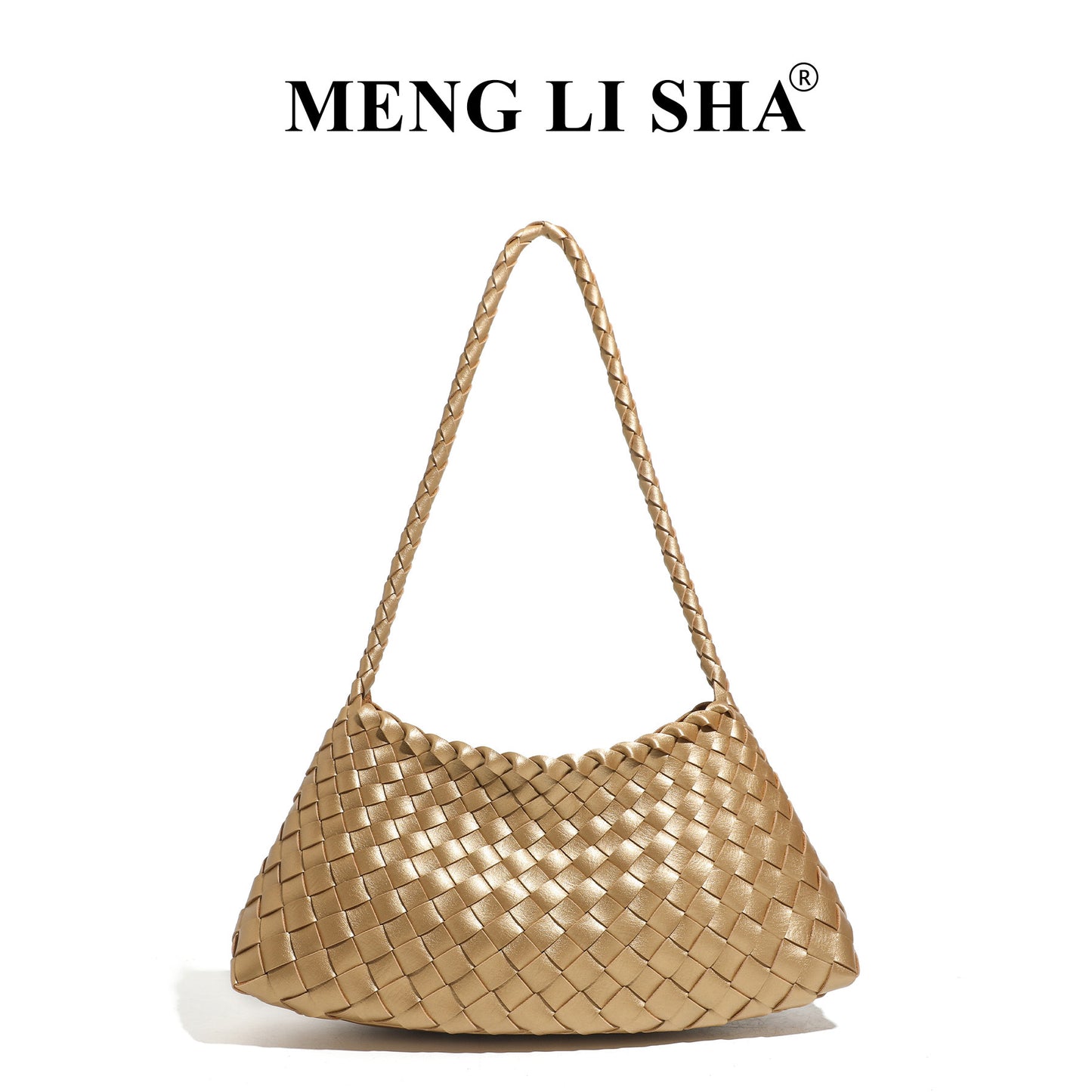 Popular Hand-Woven Bag Women's Fashion Retro Portable Vegetable Basket Bag All-Match Underarm One Shoulder Combination Bags