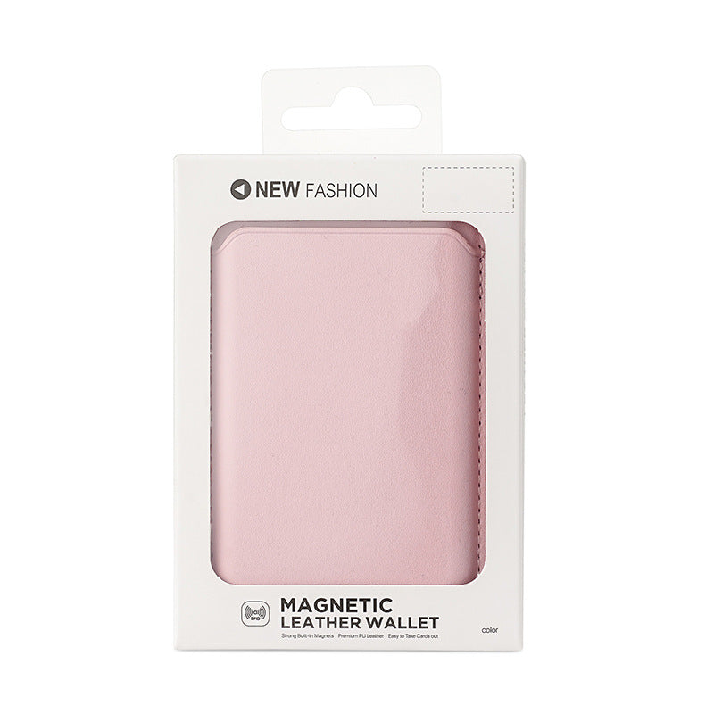 Magnetic Card Holder Stand for Apple 16Pro Max, Magsafe Strong-Magnet Phone A- Frame Stand with Card Slot Leather Case