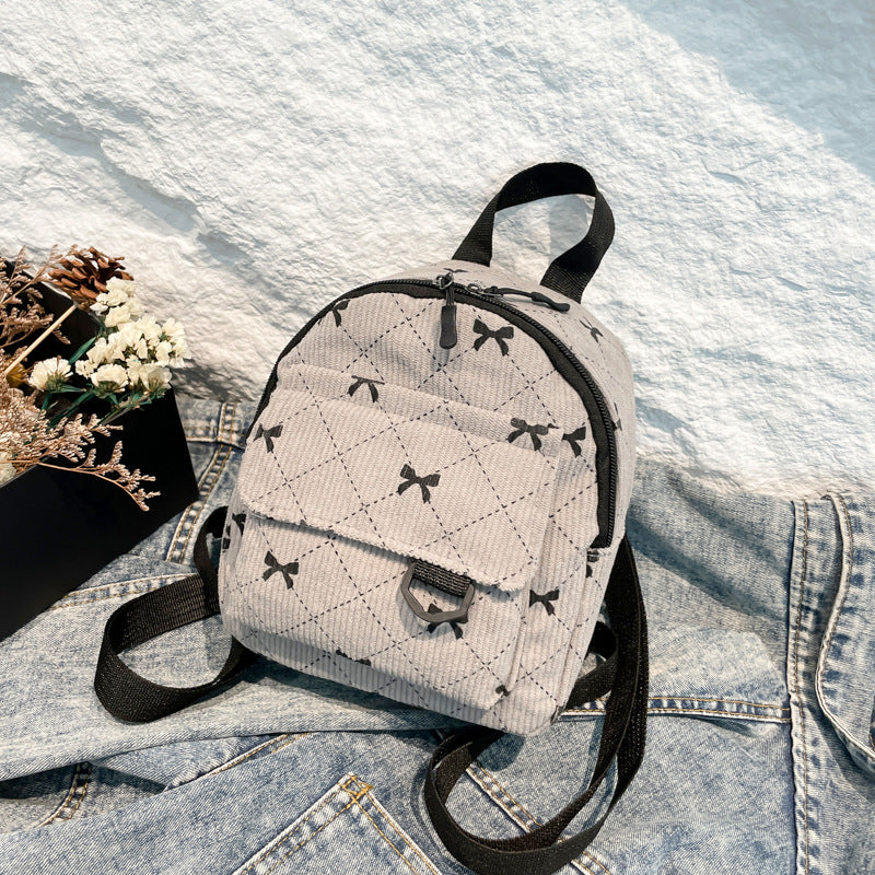Backpack Sweet Bow New Korean Style Girl Large Capacity Leisure Mini Backpack