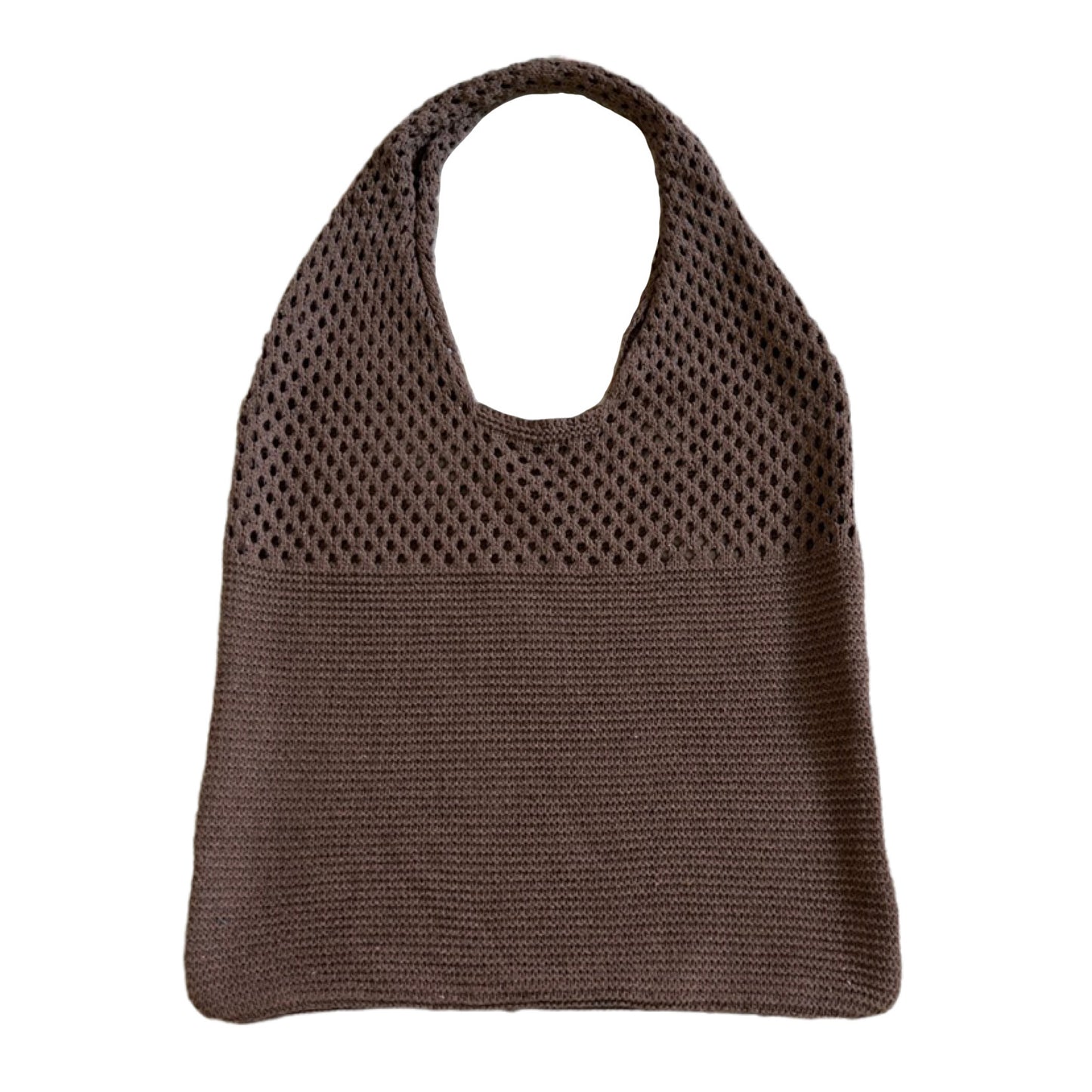 Tote Bag Women's New Korean Knitted Solid Color Shoulder Hollow Large-Capacity Crossbody Bag
