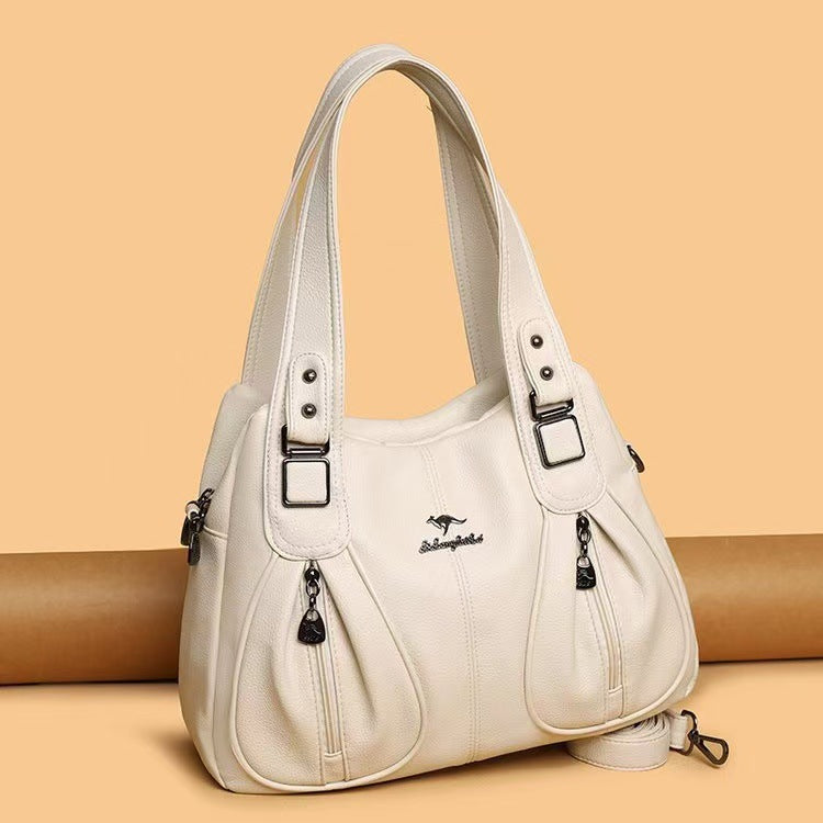 Handbags New Women's Fashion Retro Pu Mom Shoulder Bag Large Capacity