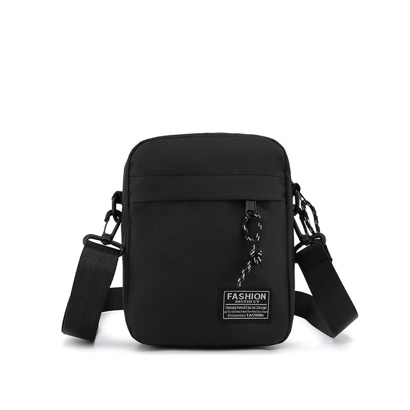 Crossbody Bag Men's Waterproof and Hard-Wearing Canvas Mobile Phone Bag Adjustable Shoulder Strap Design Suitable for Daily Travel and Outdoor Activities