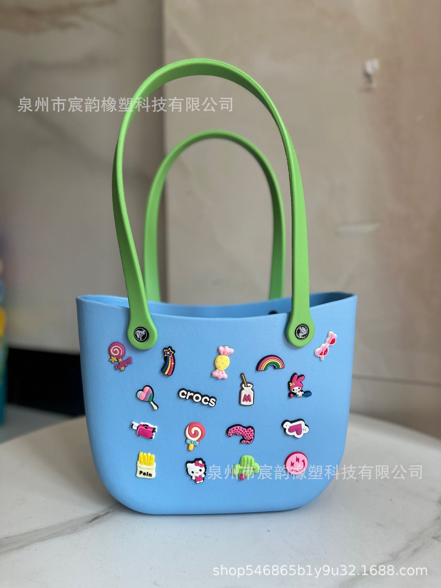 Hot Selling Beach Storage Bag Multi-Color Hole Basket Eva Bag Portable Basket Rubber