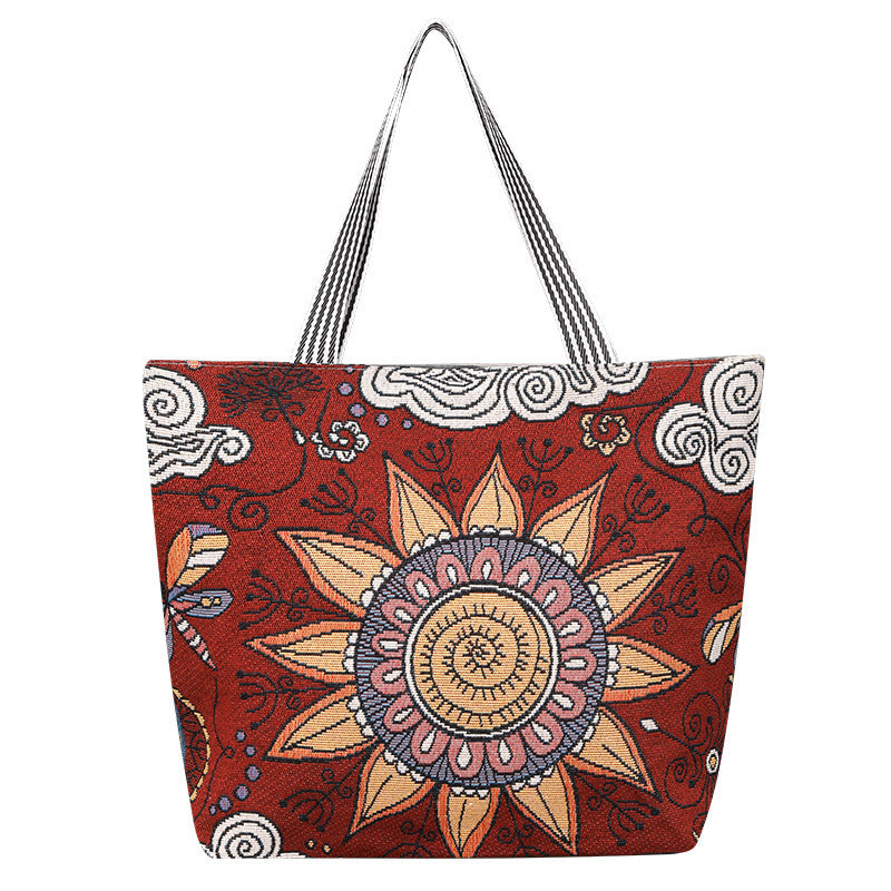 Outdoor Casual Shoulder Bag Women's Summer New Arrival Portable One-Shoulder Canvas