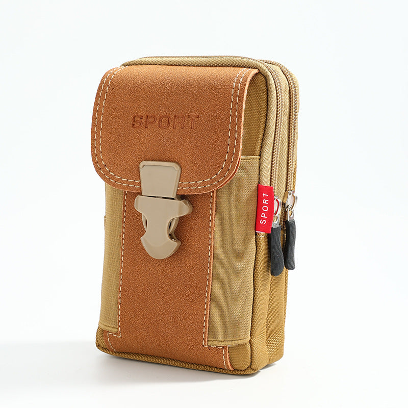 Mobile Phone Bag Men's Waist Bag Multi-Functional 6.8-Inch Wear Belt Construction Site Work Wear-Resistant Mobile Phone Bag