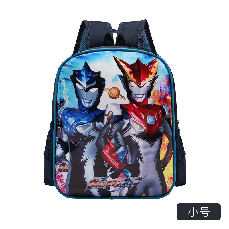 Cartoon Hero Children's Schoolbag Student Backpack Burden Alleviation Waterproof Wear-Resistant Spider-Man Ultraman