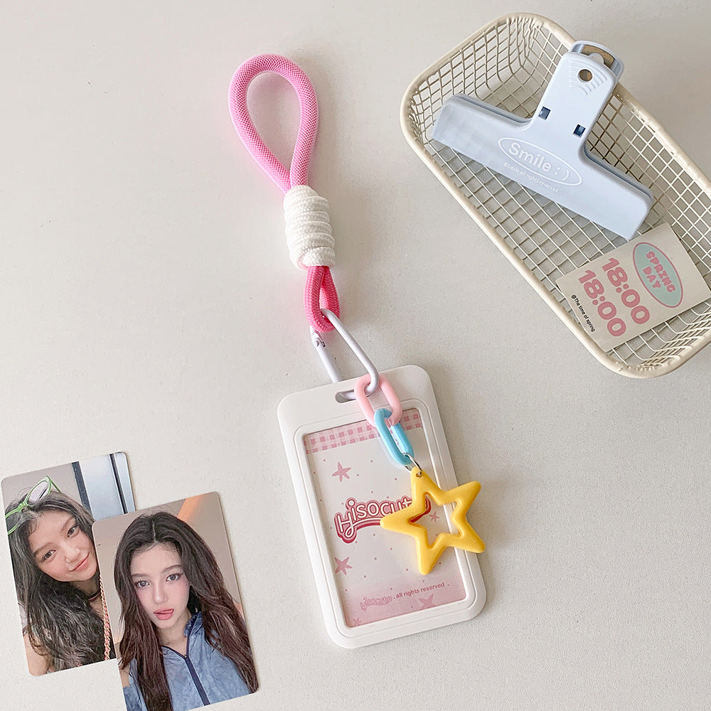 Sweet Star Pendant Card Holder Design Suitable for Card Daily Storage Fresh Girl Style Portable Card Holder