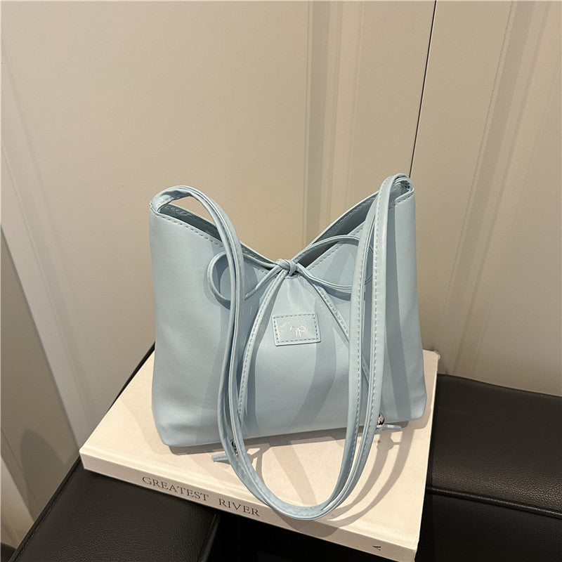 Chic Summer Tote Bag for Women with Drawstring Design and Soft PU Material, Perfect for Daily Casual Style