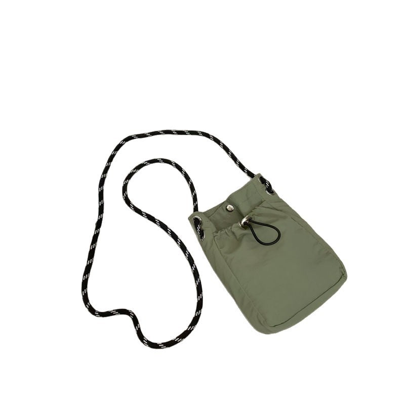 Spring New Women's Bag Nylon Casual Messenger Bag Convenient Travel Mobile Phone Bag Simple All-Match Shoulder Small Square Bag