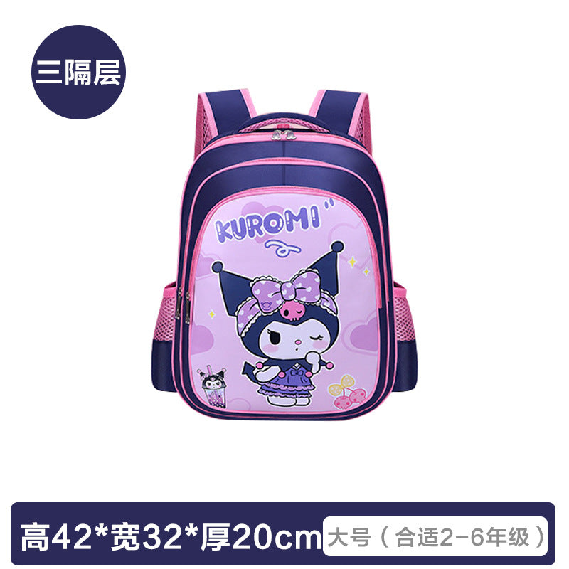 Cute Kuromi Backpack for Kids with Pencil Case - Lightweight, Breathable, and Waterproof School Bag for Preschool and Kindergarten