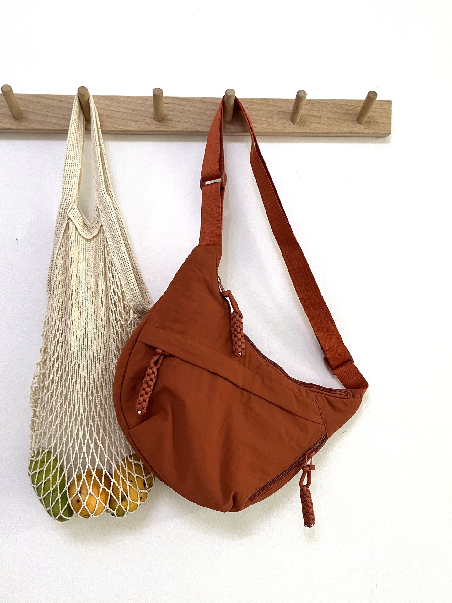 Fashion Cloth Bag Female Student Satchel Nylon Crossbody Cloth Bag Large Capacity Shoulder Bag Japanese Dumpling Bag