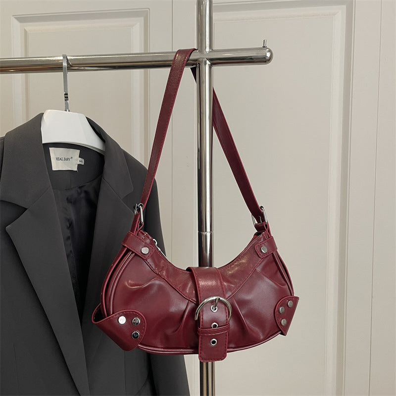 Fashion Pu Shoulder Bag Women's Retaining Ring Design Daily Commuter Crossbody Small Tote Bag