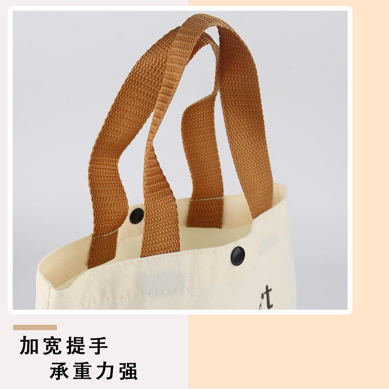 New Bear Canvas Bag Female Student Hand Carry Lunch Bag Handbag Canvas Bag Gift Bag