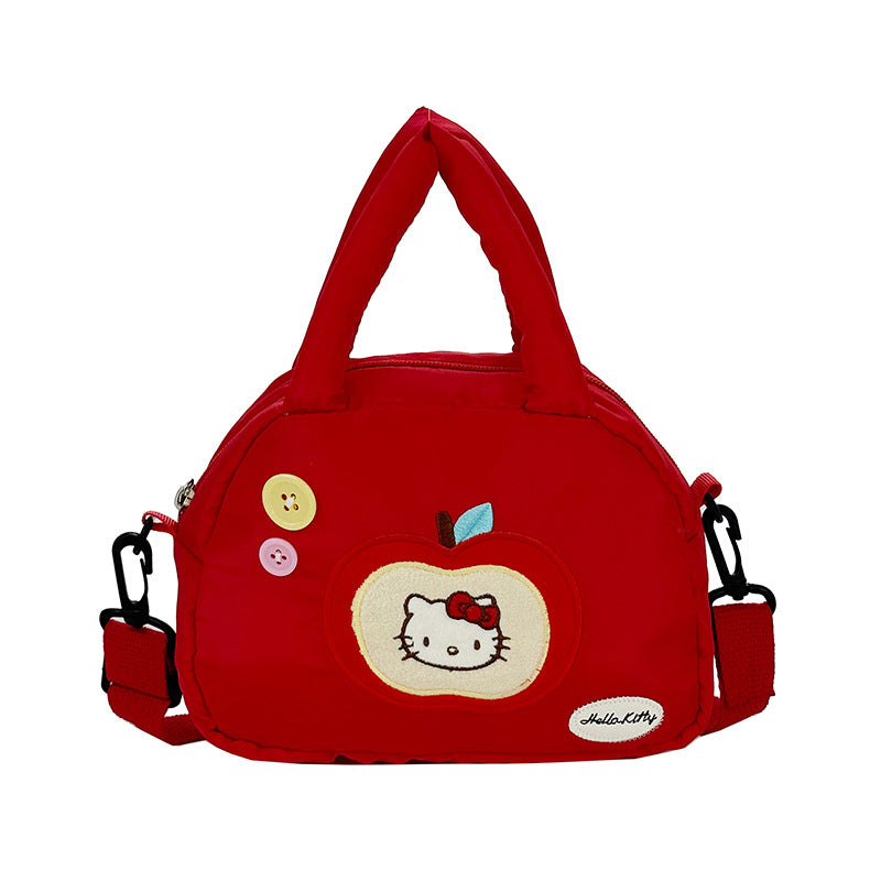 Women's Cross-Body Bag Handbag Cute Hello Kitty Apple Shape Storage Bag Cosmetic Bag Coin Purse
