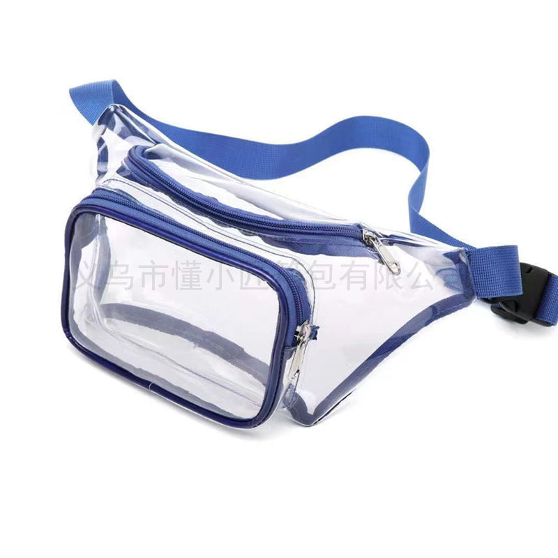 Transparent PVC Waist Bag Workout Waterproof Storage Bag Crossbody Sports Outdoor Running Pouch Travel