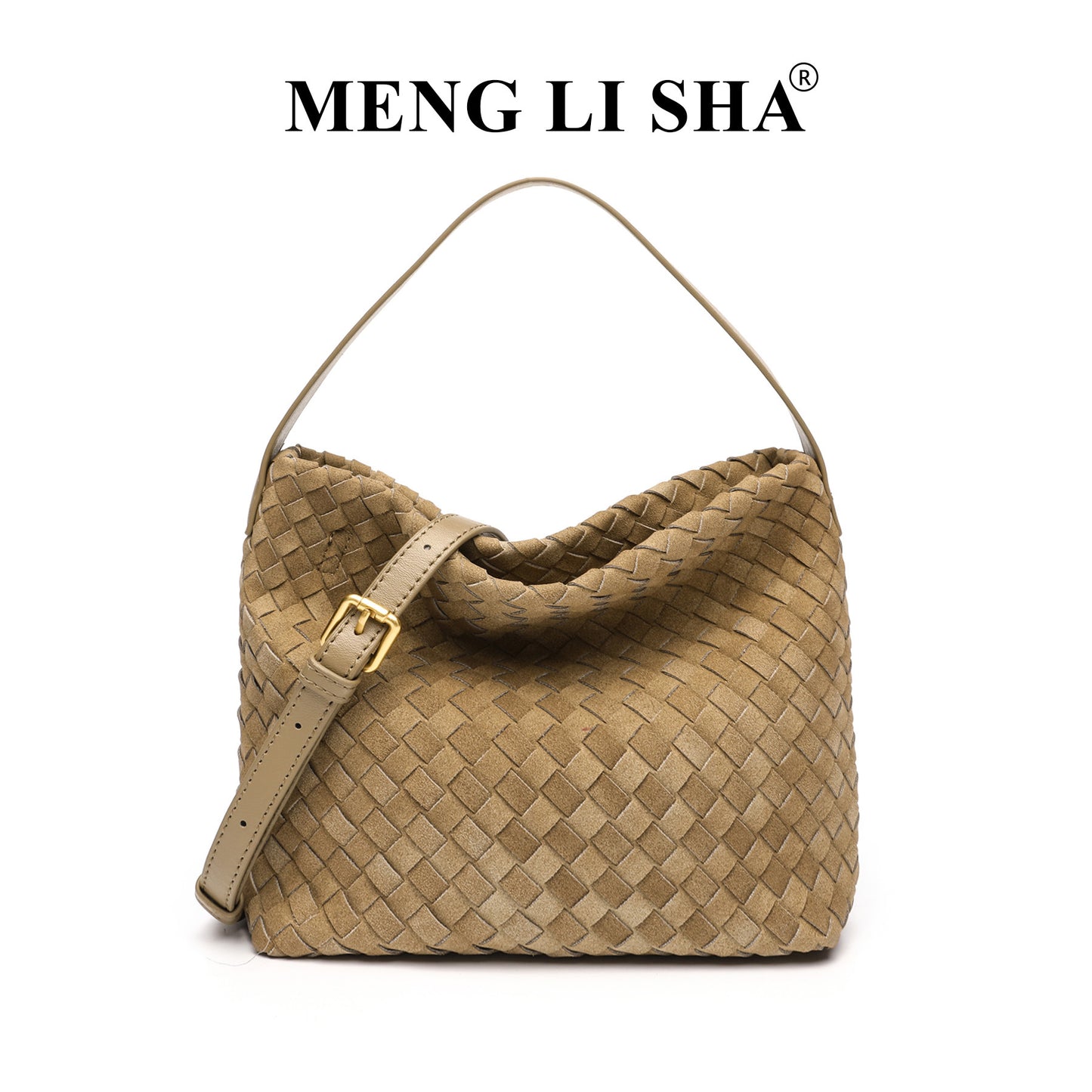 Women's Bag New High-Grade Bucket Woven Bag Commuter's All-Matching European and American Fashion Shoulder Crossbody Tote Bag