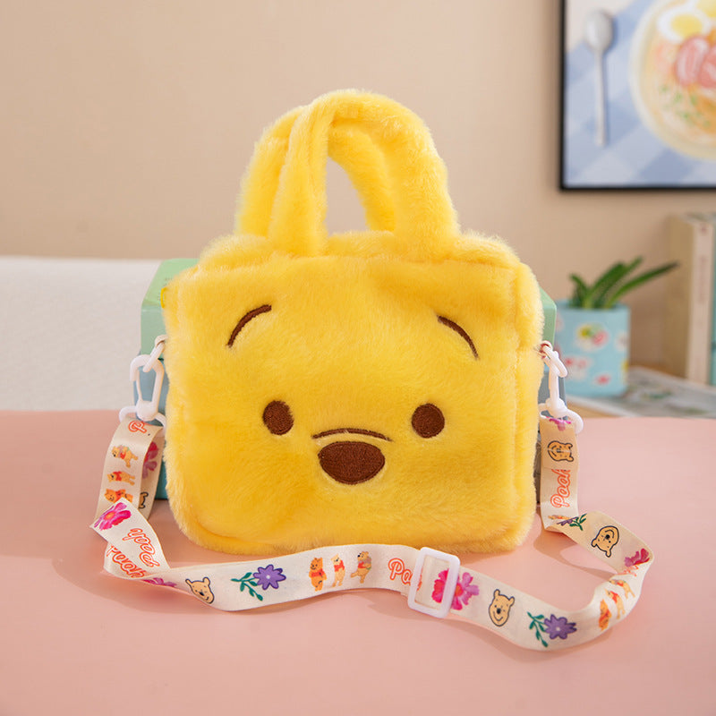 New Cartoon Cute SpongeBob Doll Crossbody Bag Cinnamoroll Babycinnamoroll Girl Plush Toy Bag