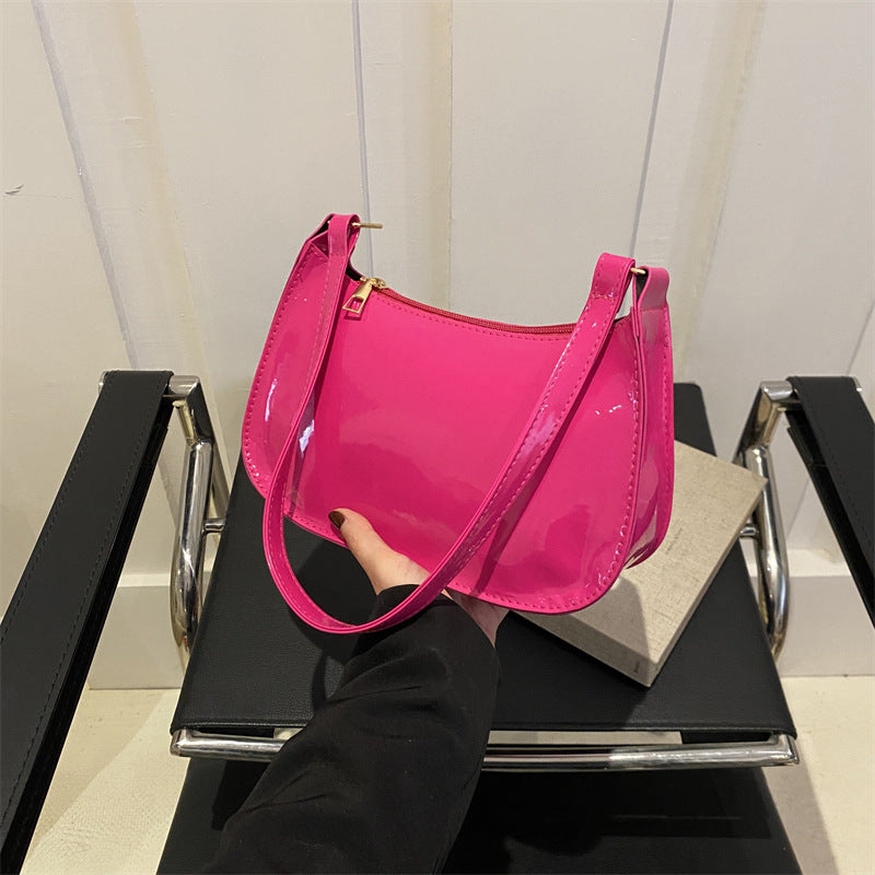 Popular Fashion Korean Style Shoulder Bag Women's Spring New All-Match Solid Color Gentle Small Square Bag