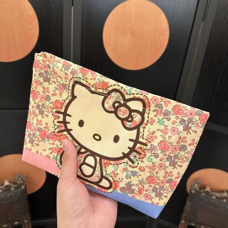 New Kitty Cat Large Capacity Cosmetic Bag Portable Liner Buggy Bag Travel Headset Coin Purse