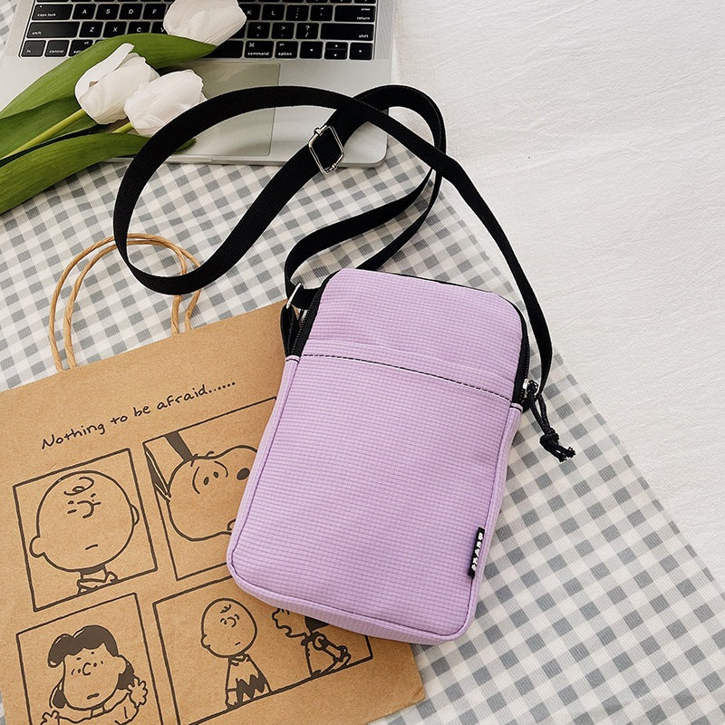 Trendy Simple Casual Shoulder Messenger Bag New Fashion Cell Phone Bag Street Travel Western Style Small Square Bag