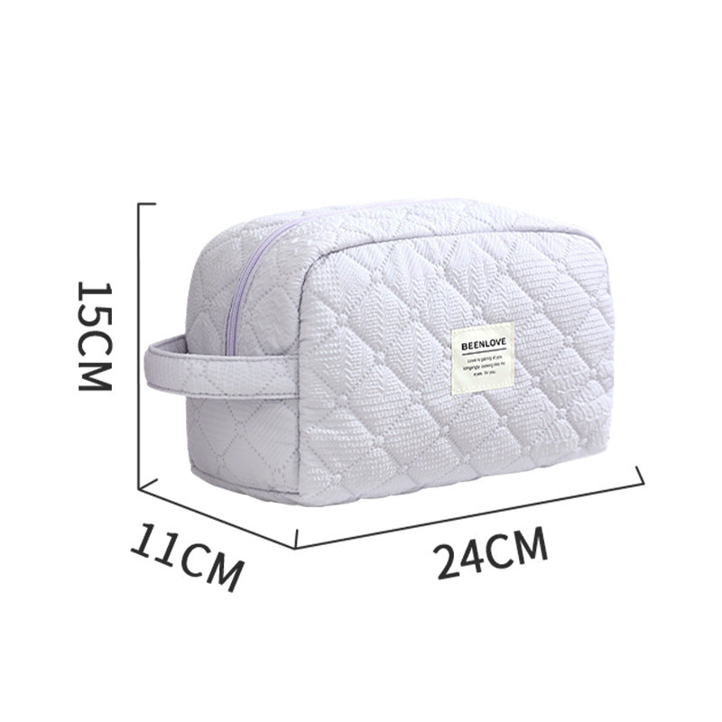 Women's Cosmetic Bag Travel Carrying Case Fashion Simple Design with Handle Convenient and Practical