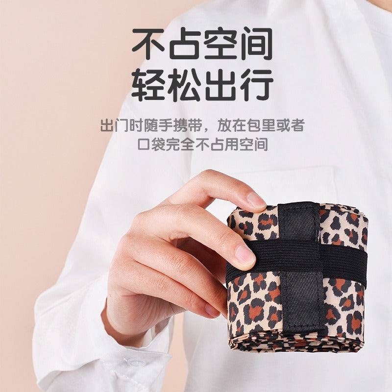 Foldable Supermarket Shopping Bag Women's Travel Sling Bag Portable Large Eco-friendly Shopping Handbag