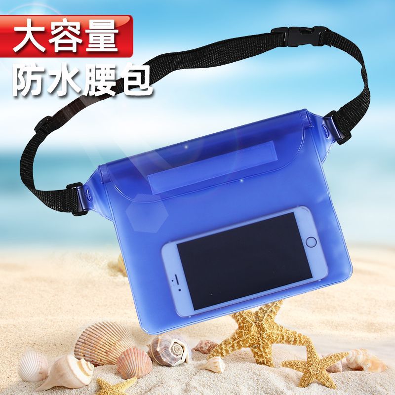 Waterproof PVC Waist Phone Bag for Outdoor Activities, Swimming, Hiking, and Beach Use
