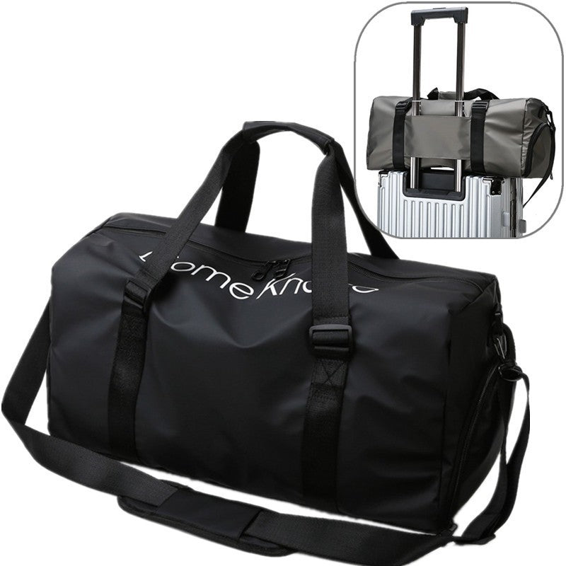 Gym Bag Men's and Women's Large Capacity Fashion Waterproof Trend Letter Training Storage Sports Travel Portable Crossbody Bag