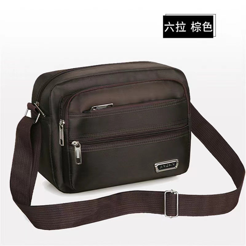 Fashionable Nylon Shoulder Bag with Multiple Pockets for Men and Women, Perfect for Daily Commute and Travel