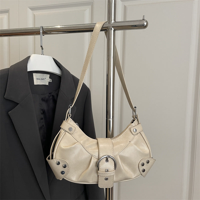Fashion Pu Shoulder Bag Women's Retaining Ring Design Daily Commuter Crossbody Small Tote Bag