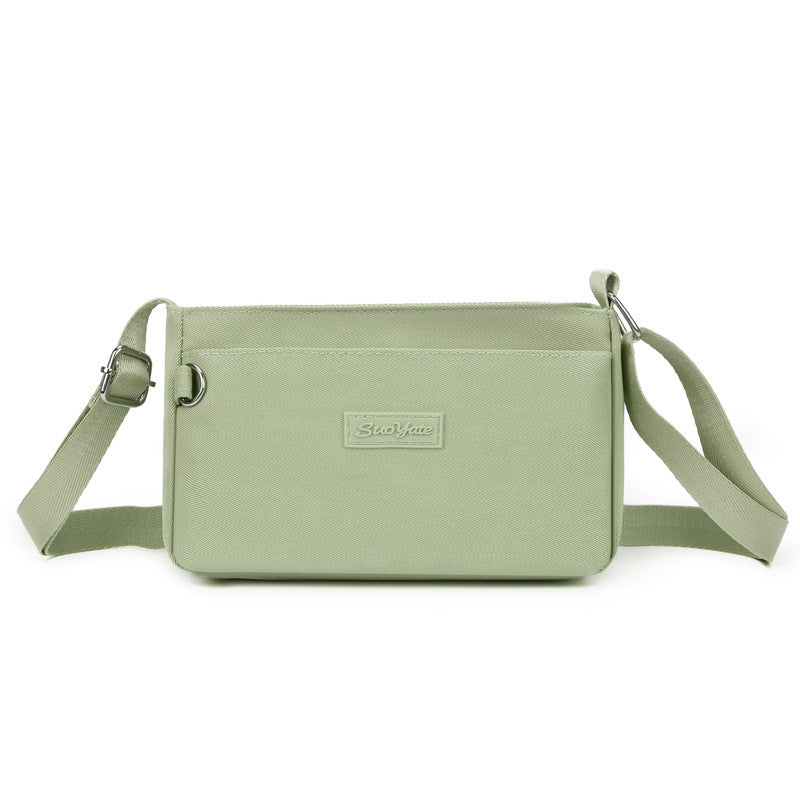 New Nylon Crossbody Bag for Women, Fashionable Horizontal Shoulder Bag with Zipper Closure and Multiple Inner Pockets