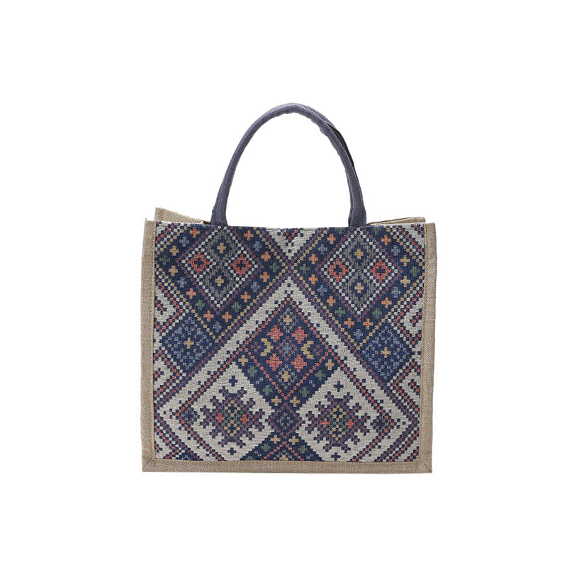 Ethnic Style Cotton and Linen Handbag for Women Summer New Fashion All-Matching Fashion Casual Bag