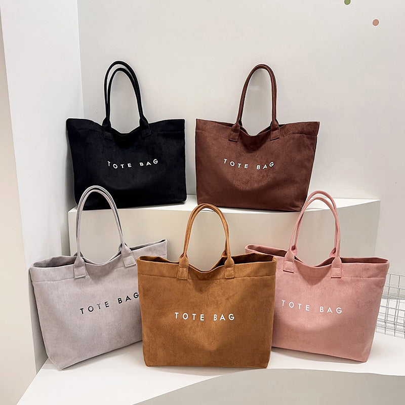 Fashion Trendy Hand-Carrying Bag Women's New Large Capacity Leisure Travel Korean Style Commuter Western Style Tote Bag