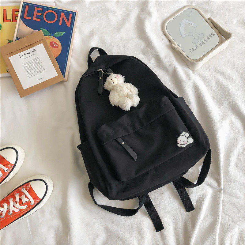 Minimalist Campus Backpack for Students with Waterproof Canvas, Large Capacity and Comfortable Padded Straps