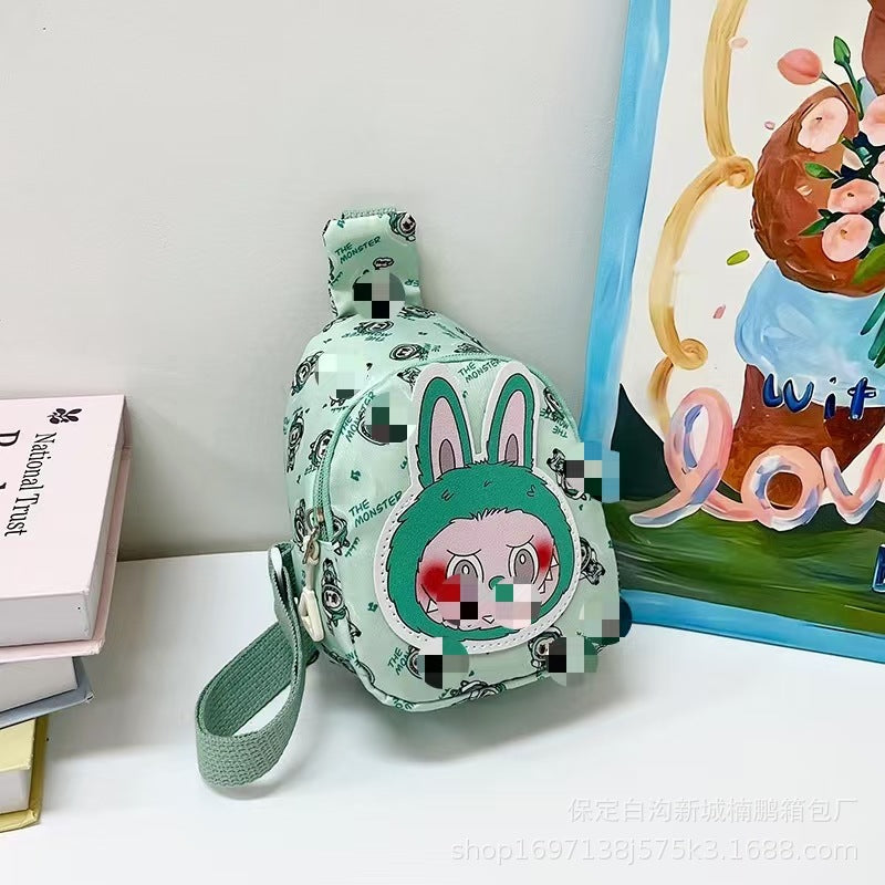 Boys and Girls Cute Cartoon Chest Bag Korean Fashion Casual Small Chest Bag