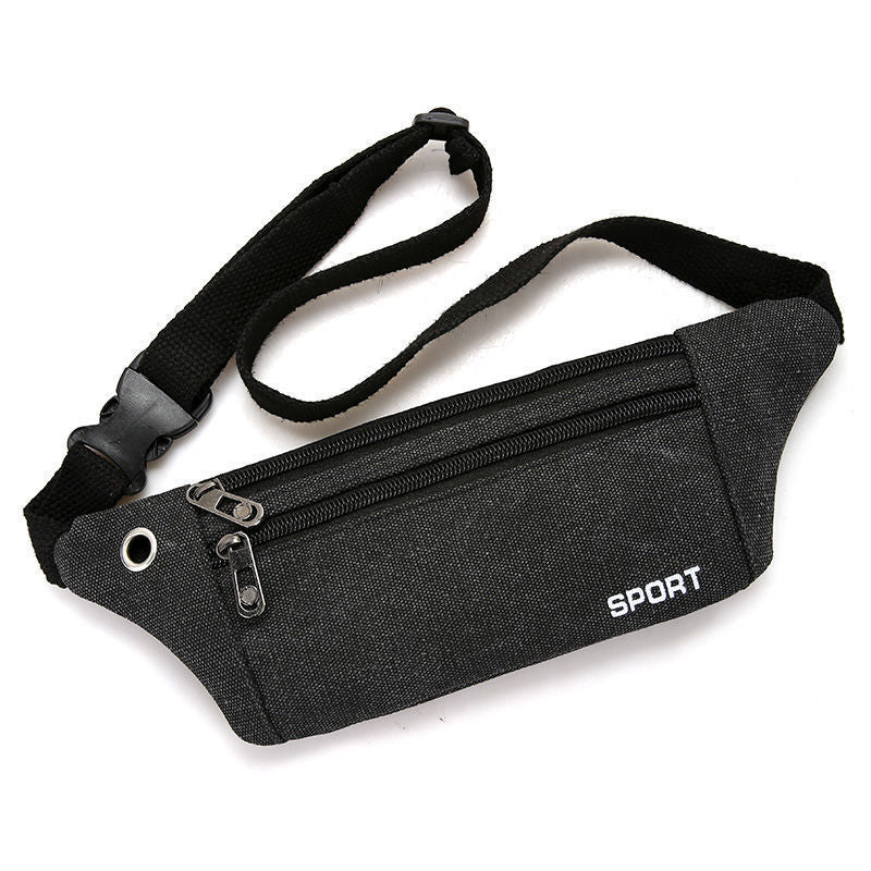 Canvas Mobile Phone Waist Bag Men's Durable Outdoor Sport Climbing Running Stall Bag