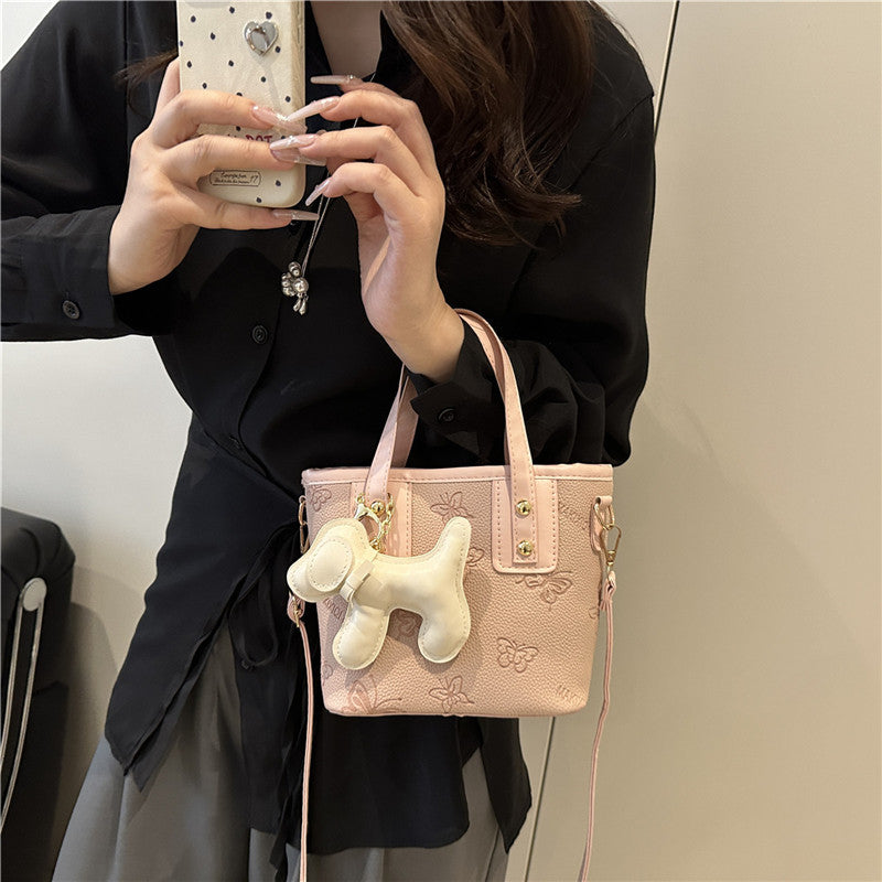 Summer Fashion Small Handbags Women's New Temperament Leisure Crossbody All-Matching Bucket Bag
