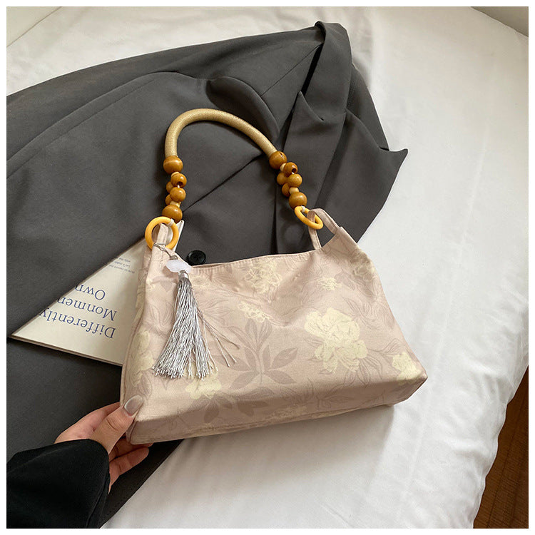 New Chinese Style Large Capacity Women's New Summer Large Capacity Western Style Commuter Portable Shoulder Underarm Bag
