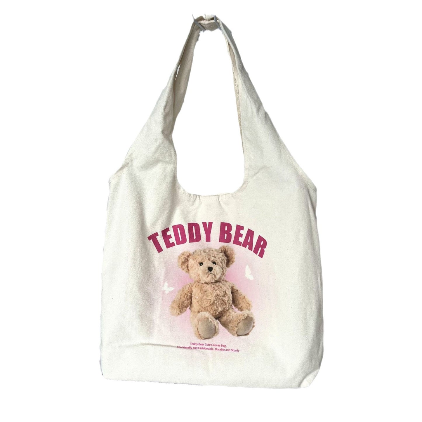 Cute Puppy Printed Canvas Tote Women's Shoulder Bag UV Commuter's All-Matching Large Capacity Bag