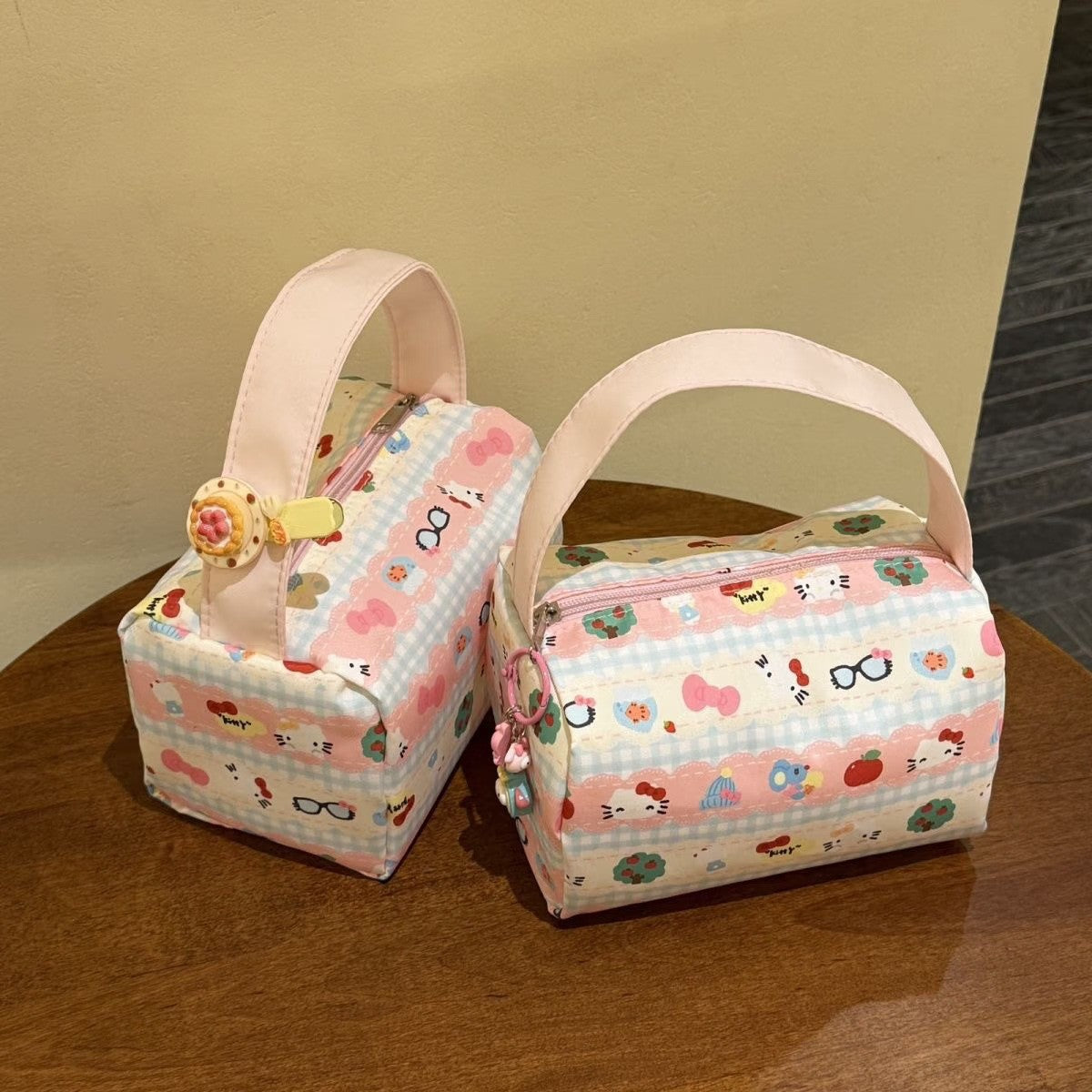 New Kitty Cosmetic Bag Wash Portable Liner Storage Coin Purse Cute Student Bag