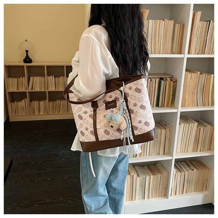 New Urban Simple Tote Bag Zipper Closure with Zipper Changing Bag and Mobile Phone Bag Daily Commuting Class Versatile Large Capacity Shoulder Bag