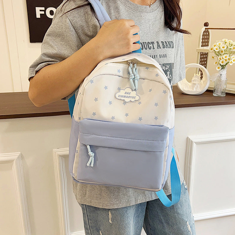 Cute Pastel Backpack for Students with Lightweight Design and Large Capacity, Perfect for School and Daily Use