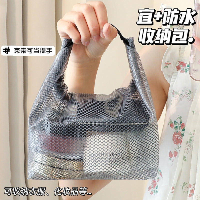 Portable Water-Proof Bag Large Capacity PVC Cosmetic Bag Foldable Storage Bag Girls Travel Packing Bag
