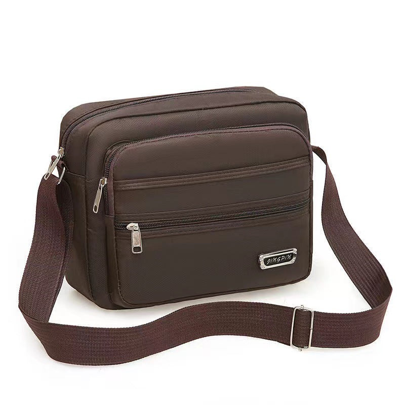 Fashionable Nylon Shoulder Bag with Multiple Pockets for Men and Women, Perfect for Daily Commute and Travel