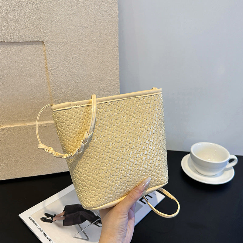 Bucket Bags Women's High-Grade Korean-Style Fashion All-Match Trendy One-Shoulder Bag Handbag Early Spring Messenger Bag
