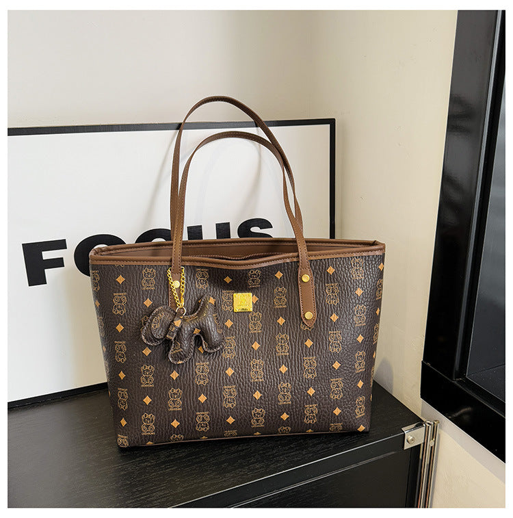 Single Shoulder Bag Printed Large Capacity Tote Bag Female New Fashion Casual All-Match Underarm Bag