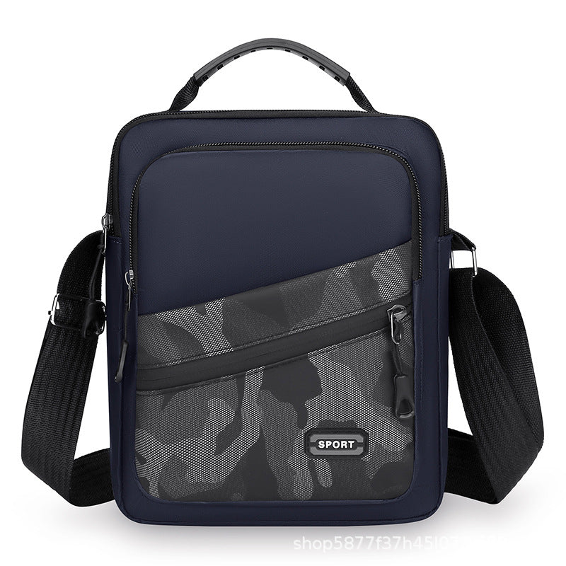 New Multifunctional Men's Bag Korean Style Minimalism Outdoor One Shoulder Messenger Bag Trendy Men's Large Capacity Shoulder Bag