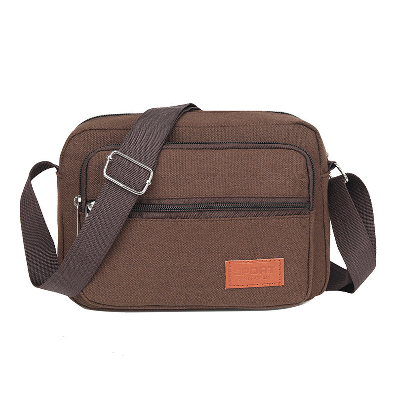 Men's Messenger Bag Shoulder Bag Unisex Multi-Layer Business and Leisure Dual-Use Lightweight and Practical